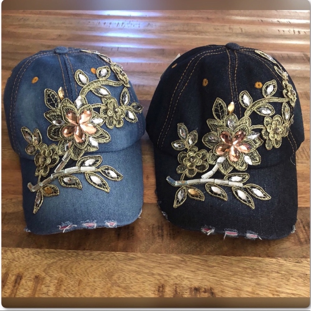 ♨️SALE <LAST>Distressed Denim Baseball Caps Hats - Picture 4 of 5